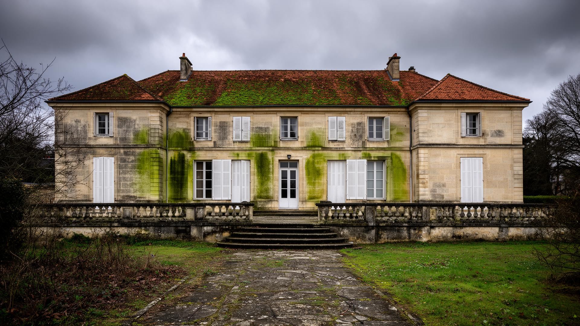 Mousse sur toiture